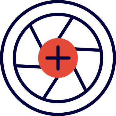 Diyafram ağ ikonu vektör illüstrasyonu