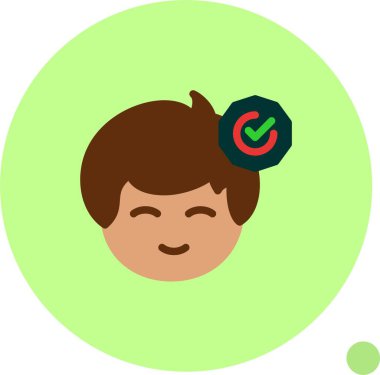 Onaylama durum göstergesi web simgesi vektör illüstrasyonu