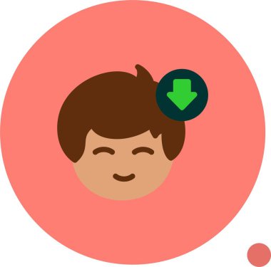 Aşağı ok web simgesi vektör illüstrasyonu