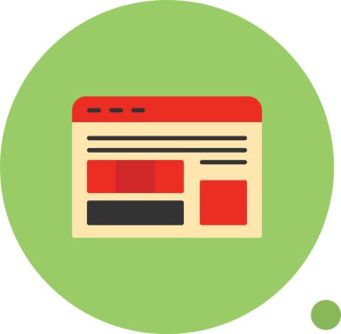 Yerel Reklam Simgesi, Vektör İllüstrasyonu