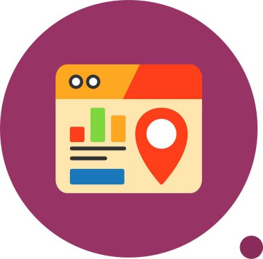 Harita Paketi Web simgesi vektör çizimi