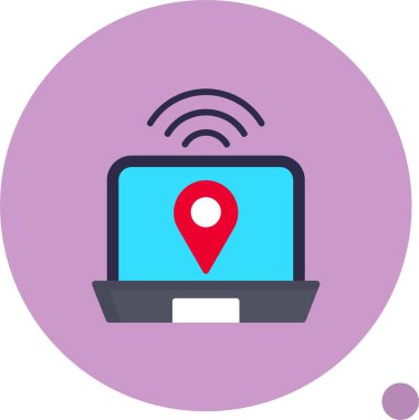 Dijital Göçebe İnbot ağ ikonu vektör çizimi