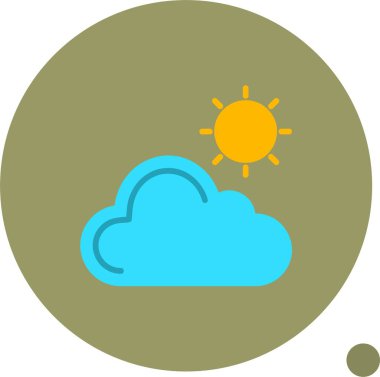 İyi Hava Durumu ağ ikonu vektör illüstrasyonu