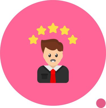 Müşteri Deneyimi Web simgesi vektör illüstrasyonu