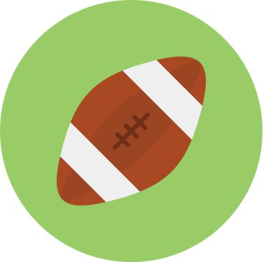 Amerikan futbolu ikonu vektör illüstrasyonu 
