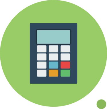 hesap makinesi simgesi vektör illüstrasyonu 