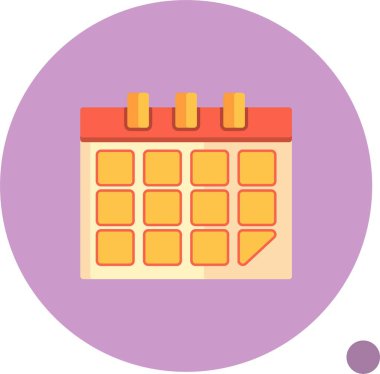 Takvim simgesi vektör illüstrasyonu 