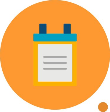 kamera Bataryası düz simgesi, vektör illüstrasyonu 