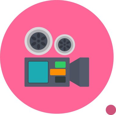 Film Kamerası Web simgesi vektör illüstrasyonu