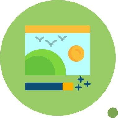 Fotoğraf Düzenleme Web simgesi vektör illüstrasyonu