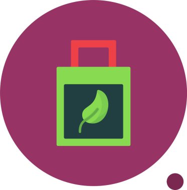 Eco Bag Web simgesi vektör illüstrasyonu
