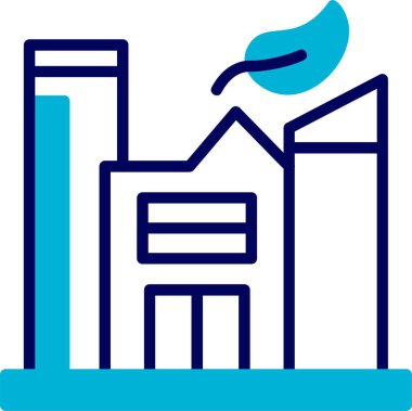 Green City ikon vektör illüstrasyonu 