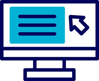 Ekran okuyucu ağ simgesi vektör illüstrasyonu