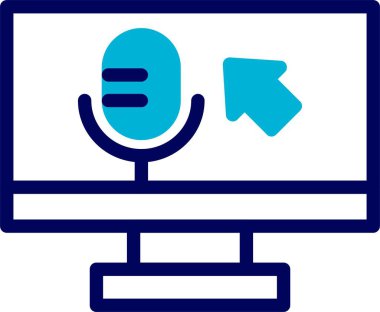 Ses komutları web simgesi vektör çizimi