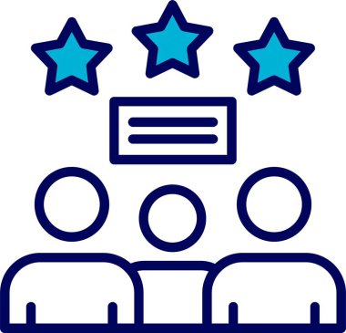 Müşteri Web simgesi vektör illüstrasyonunu Yeniden İnceleyecek