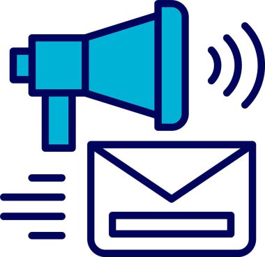 e-posta pazarlama web simgesi vektör illüstrasyonu