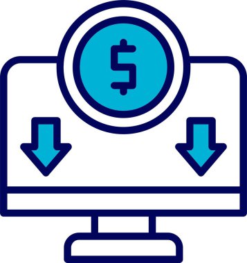 Çevrimiçi Gelir Web simgesi vektör illüstrasyonu