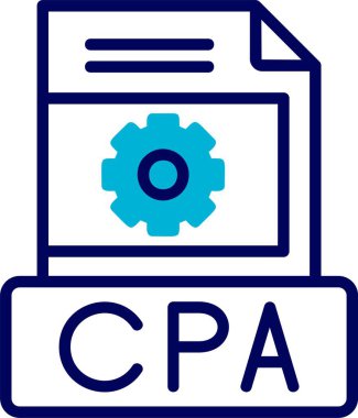 Cpa web simgesi vektör illüstrasyonu