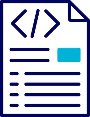 Başlık Kodu Web simgesi vektör illüstrasyonu