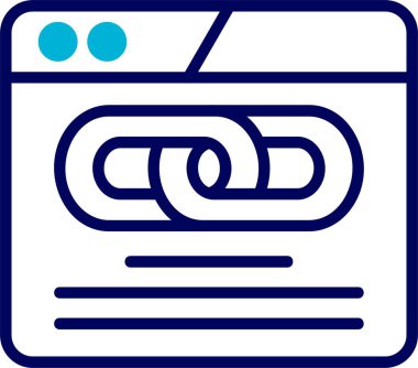 Hiperlink ağ simgesi vektör çizimi