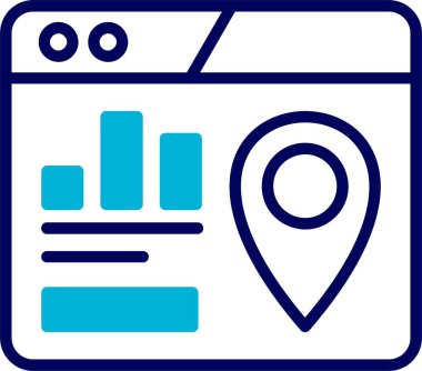 Harita Paketi Web simgesi vektör çizimi