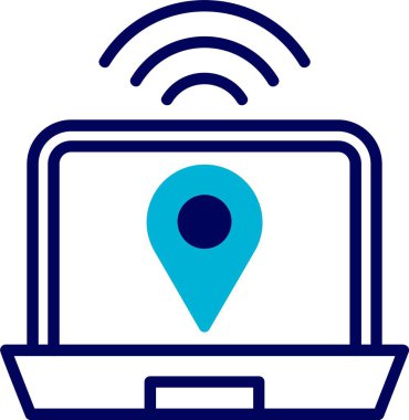 Dijital Göçebe İnbot ağ ikonu vektör çizimi