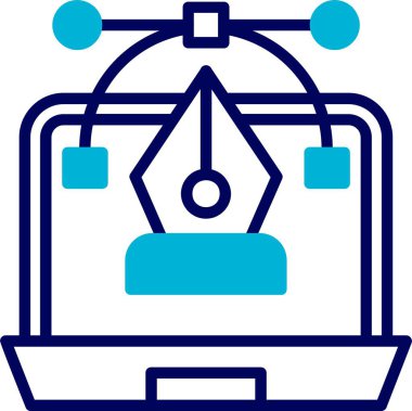 Grafik Tasarımcı Web simgesi vektör illüstrasyonu