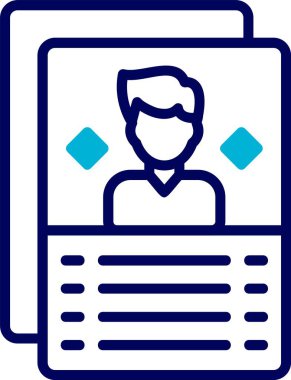 Kullanıcı Persona web simgesi vektör illüstrasyonu