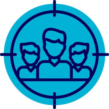 Grup web simgesi vektör illüstrasyonuna odaklan