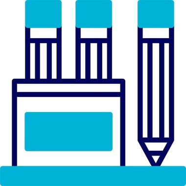 Kalem Vakası Web simgesi vektör illüstrasyonu