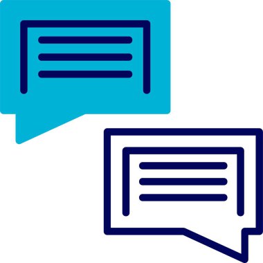 Sohbet web simgesi vektör illüstrasyonu