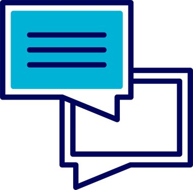 Sohbet web simgesi vektör illüstrasyonu