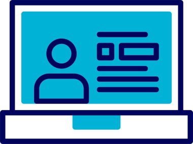 profil web simgesi vektör çizimi