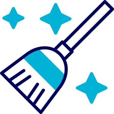 Uçan Süpürge web simgesi vektör çizimi