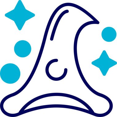 Cadı Şapkası web simgesi vektör çizimi