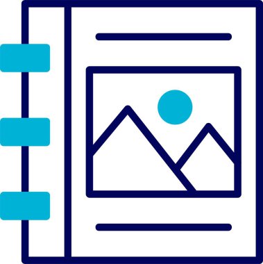 Albüm web simgesi vektör çizimi