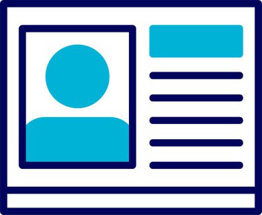 Passport Fotoğraf Web simgesi vektör illüstrasyonu