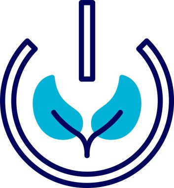 Eko Güç Düğmesi Web simgesi vektör çizimi