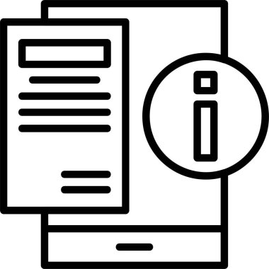 Bilgi. Web simgesi basit illüstrasyon