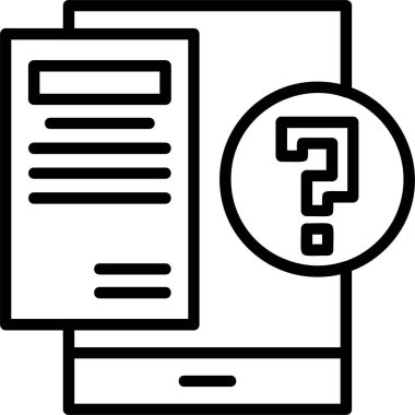 Soru işareti simgesi. Web simgesi basit illüstrasyon