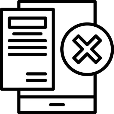 Dosya simgesi, vektör illüstrasyonunu sil