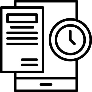 Geçmiş simgesi, vektör basit illüstrasyon