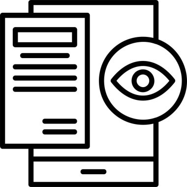 Simgeyi görüntüle, vektör basit illüstrasyon