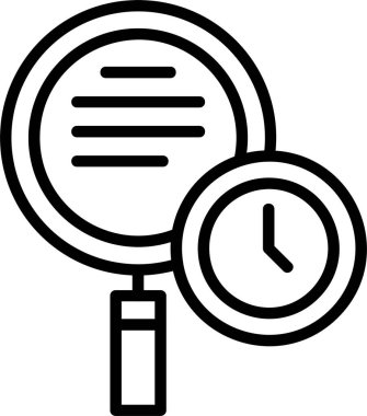 Geçmiş simgesi, vektör basit illüstrasyon