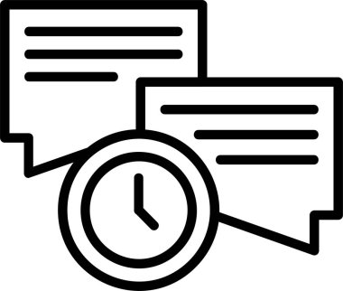 Geçmiş simgesi, vektör basit illüstrasyon