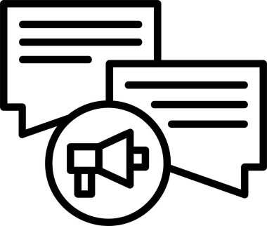 Pazarlama simgesi, vektör basit illüstrasyon