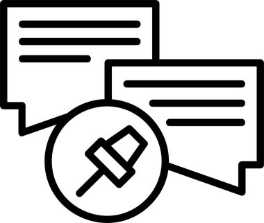 Pin düğmesi simgesi. Basit tasarım, vektör illüstrasyonu