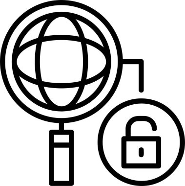 Bilgisayar simgesine eriş. vektör illüstrasyonu