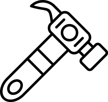 Çekiç simgesi, vektör basit illüstrasyon