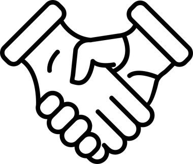 El sıkışma simgesi, vektör basit illüstrasyon